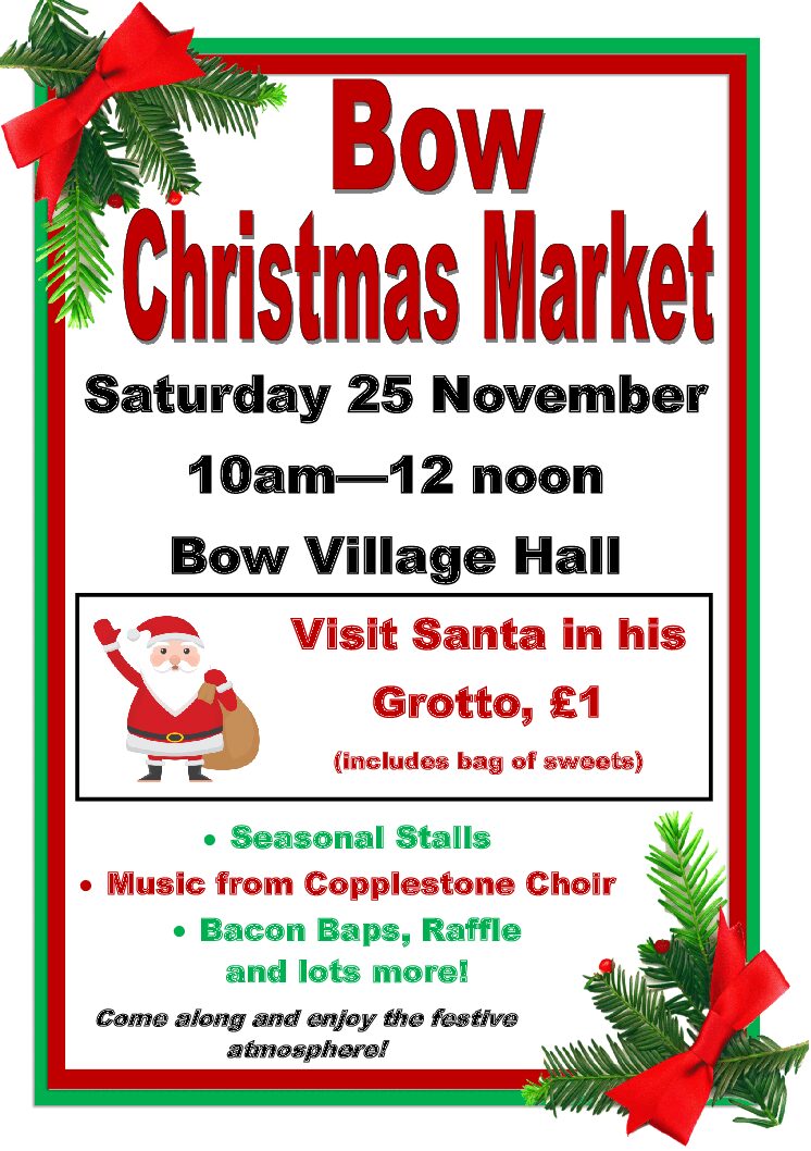 Christmas Market.      Bow Village Hall
