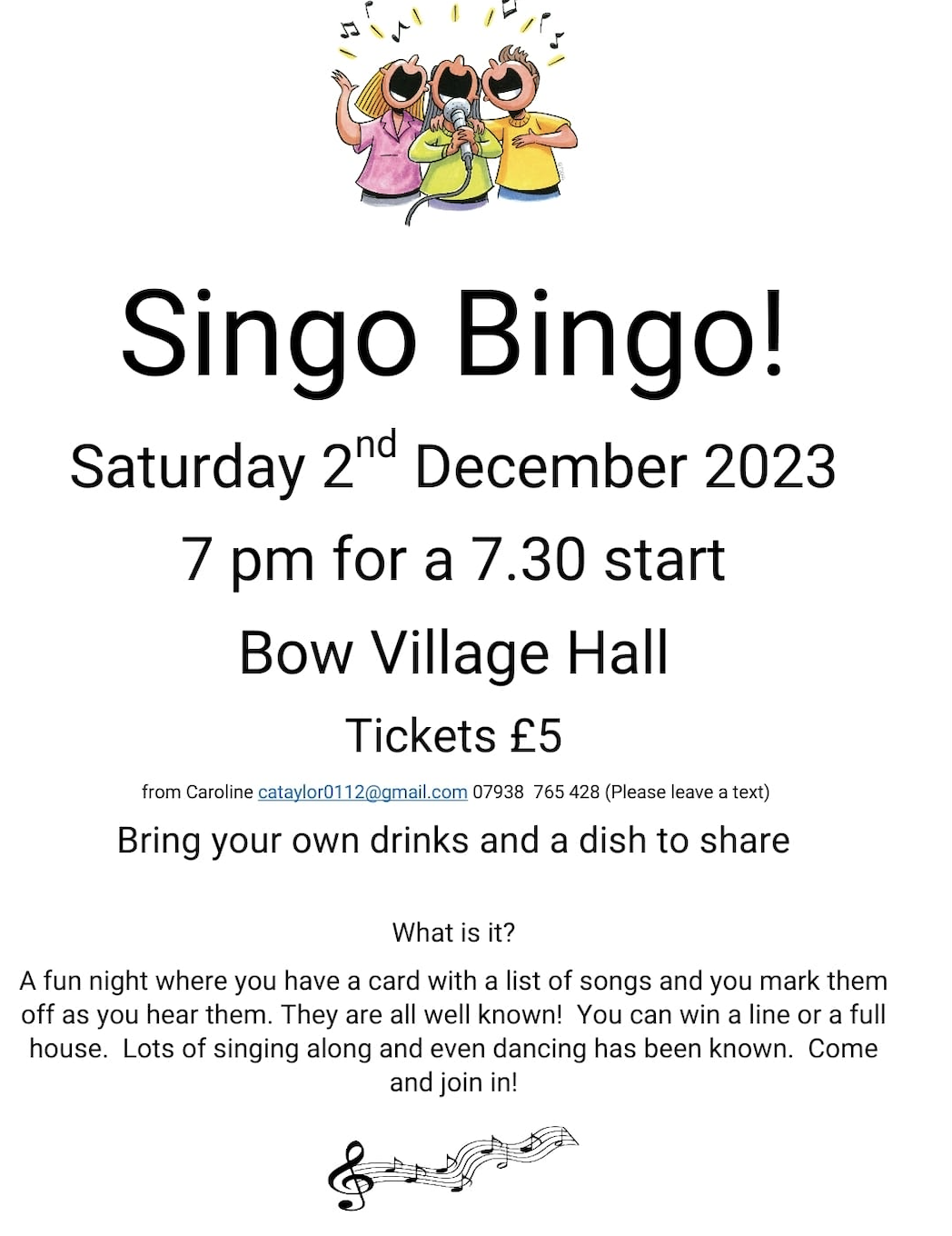 Bingo with a difference Saturday 2nd December